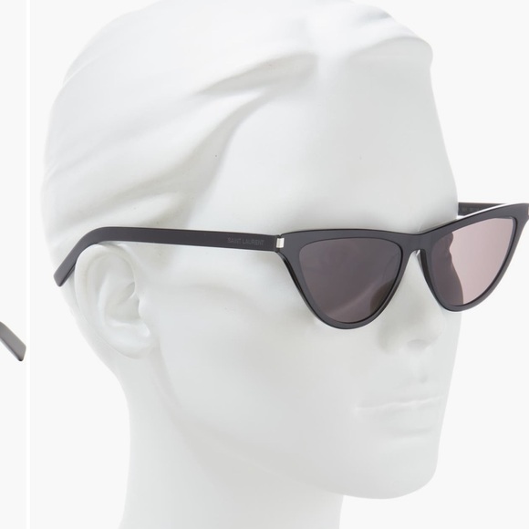 Saint Laurent Black SL 550 Slim Sunglasses - Picture 1 of 11
